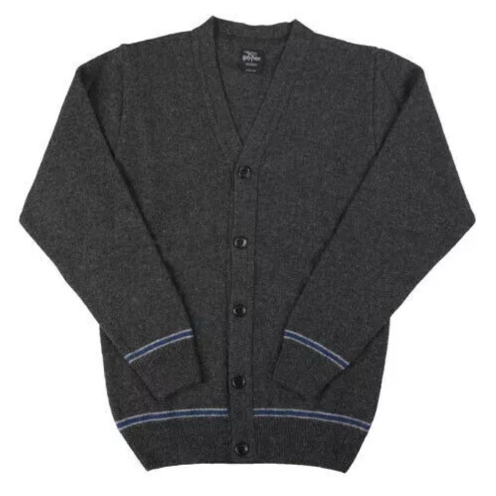 NWT Universal Studios Licensed Harry Potter 💙🩶Ravenclaw House🩶💙 Wool Cardigan